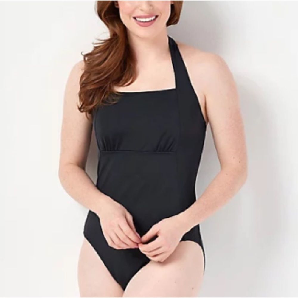 AmberNoon II by Dr. Erum Ilyas UPF 50 One-Piece Halter Swimsuit
